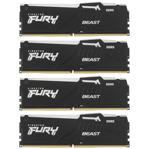 Купить оперативная память kingston fury beast black rgb [kf560c40bbak4-64] 64 гб