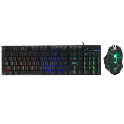Купить клавиатура+мышь  проводная  defender nord gs-959 черный