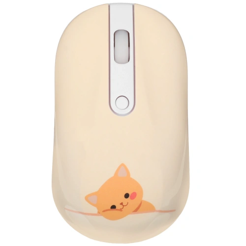 Мышь беспроводная DEXP WM-311WU Cute cat  бежевый