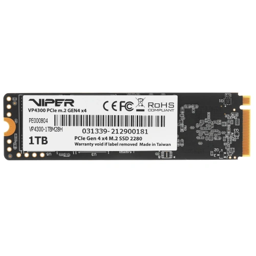 Купить 1000 гб ssd m.2 накопитель patriot viper vp4300 [vp4300-1tbm28h]