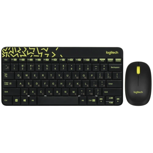 Купить клавиатура+мышь беспроводная logitech mk240 nano black черный