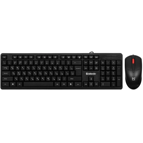 Купить клавиатура+мышь  проводная  defender line c-511 черный