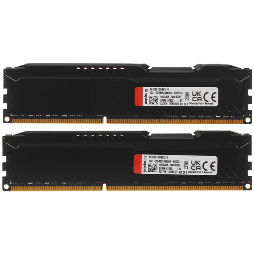 Купить оперативная память kingston fury beast black [kf318c10bbk2/16] 16 гб