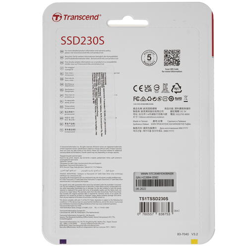 Купить 1000 гб 2.5" sata накопитель transcend 230s [ts1tssd230s]