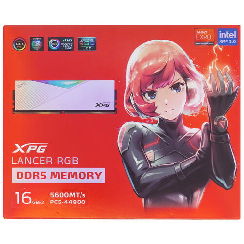 Оперативная память ADATA XPG Lancer RGB [AX5U5600C3616G-DCLARWH] 32 ГБ