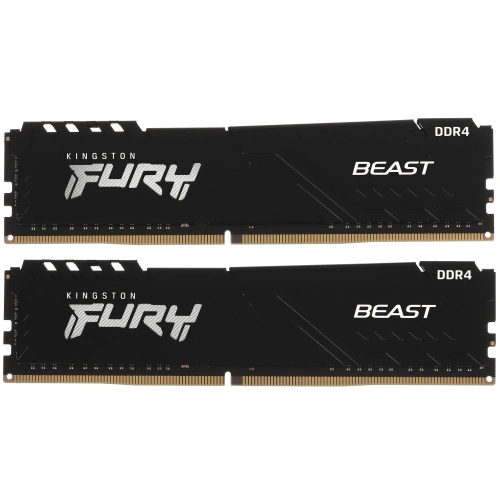 Купить оперативная память kingston fury beast black [kf432c16bbk2/32-sp] 32 гб