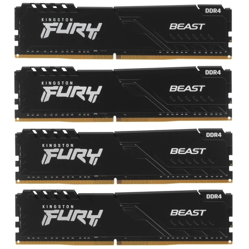 Купить оперативная память kingston fury beast black [kf436c17bbk4/32] 32 гб