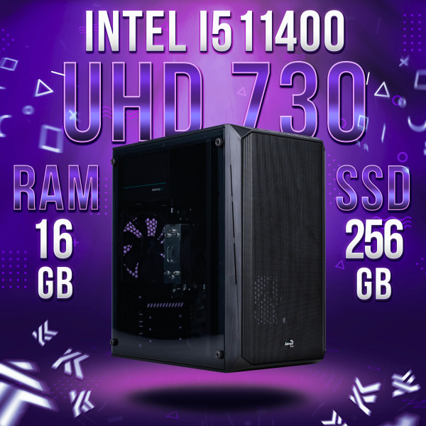 Intel Core i5-11400, Intel UHD Graphics 730, DDR4 16GB, SSD 256GB