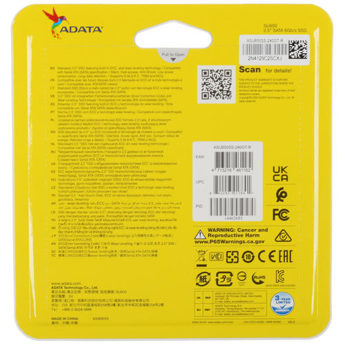 Купить 240 гб 2.5" sata накопитель adata su650 [asu650ss-240gt-r]