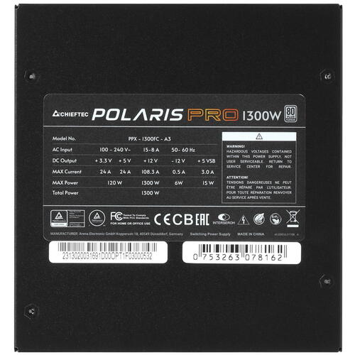 Купить блок питания chieftec polaris pro 1300w [ppx-1300fc-a3]