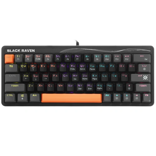 Купить клавиатура проводная defender black raven gk-417 [45417]