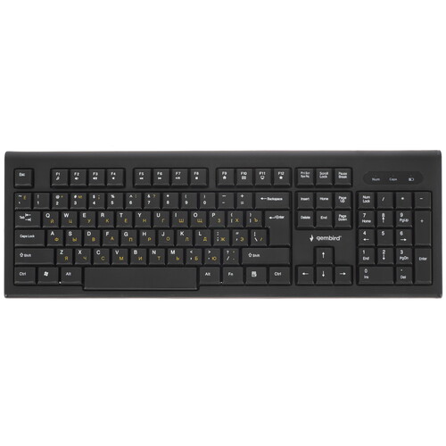 Купить клавиатура+мышь беспроводная   gembird kbs-8002 черный