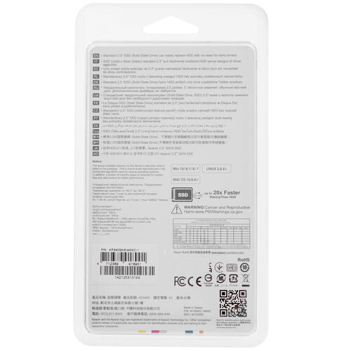 Купить 240 гб 2.5" sata накопитель apacer as340x [ap240gas340xc-1]