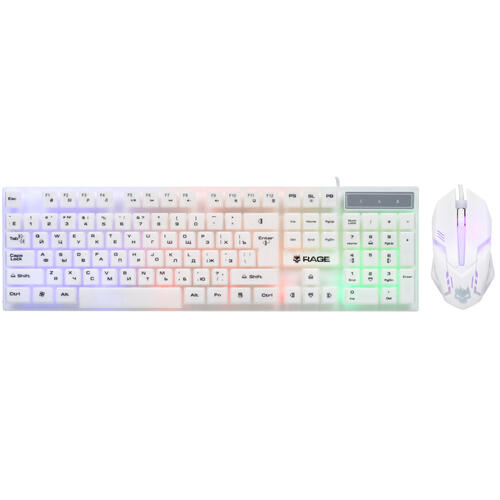 Клавиатура+мышь проводная Aceline GS Rage 100 белый