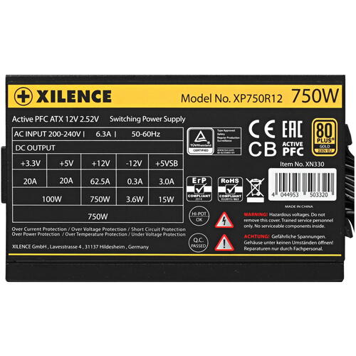 Купить блок питания xilence gaming series xn330 750w [xp750r12] черный