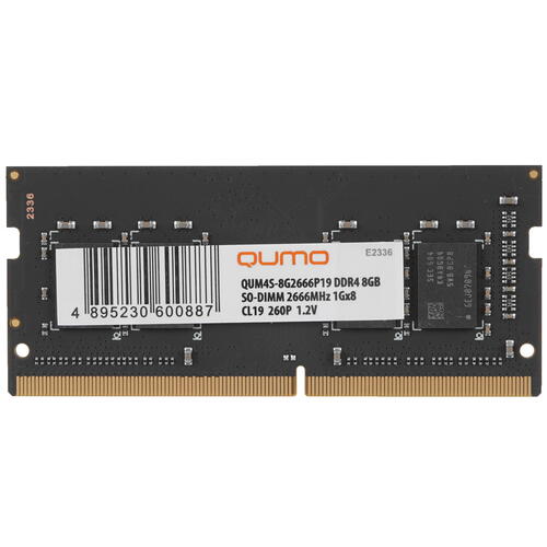 Оперативная память SODIMM QUMO [QUM4S-8G2666P19] 8 ГБ
