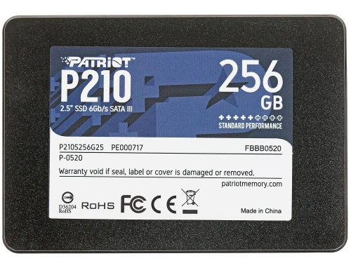 Купить 256 гб 2.5" sata накопитель patriot memory p210 [p210s256g25]