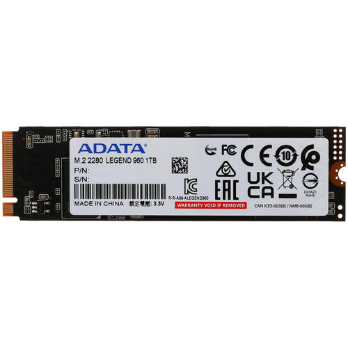 1000 ГБ M.2 NVMe накопитель ADATA LEGEND 960 [ALEG-960-1TCS]