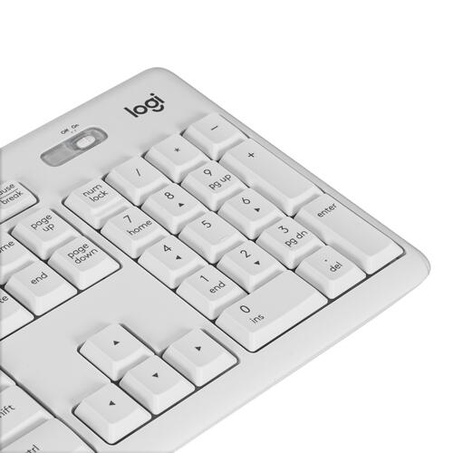Клавиатура+мышь беспроводная Logitech Combo MK295 White белый