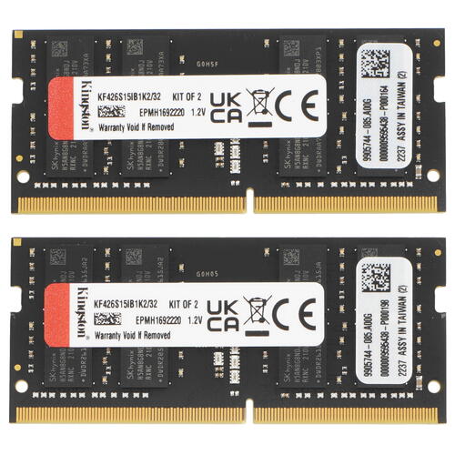 Купить оперативная память sodimm kingston fury impact [kf426s15ib1k2/32] 32 гб