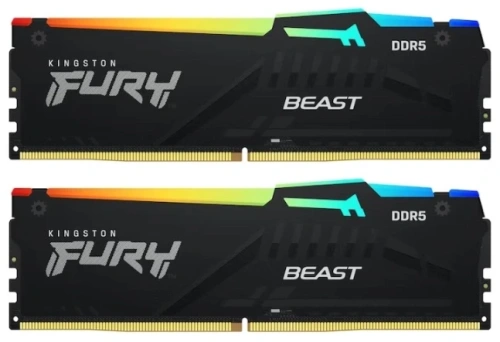 Купить оперативная память kingston fury beast black amd rgb [kf560c36bbeak2-64] 64 гб