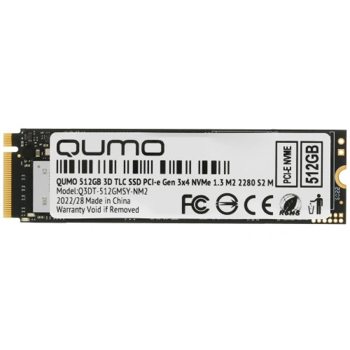 Купить 512 гб m.2 nvme накопитель qumo novation [q3dt-512gmsy-nm2]