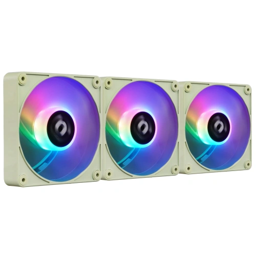 Купить комплект реверсных вентиляторов thermaltake ct120 ex reverse argb sync matcha green [cl-f198-pl12mg-a]