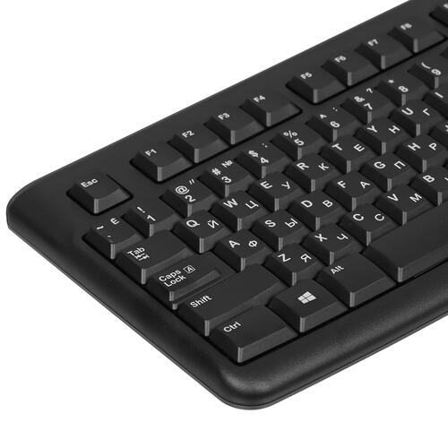 Купить клавиатура+мышь  проводная  logitech desktop mk120 черный