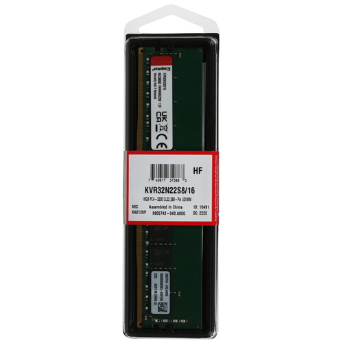 Купить оперативная память kingston valueram [kvr32n22s8/16] 16 гб
