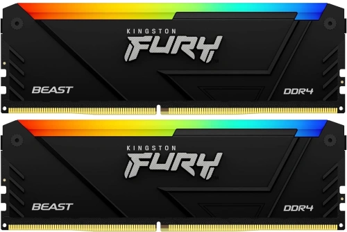 Купить оперативная память kingston fury beast black rgb [kf432c16bb2ak2/32] 32 гб
