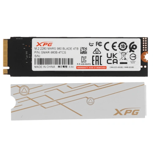 Купить 4000 гб m.2 nvme накопитель adata xpg mars 980 blade [smar-980b-4tcs]