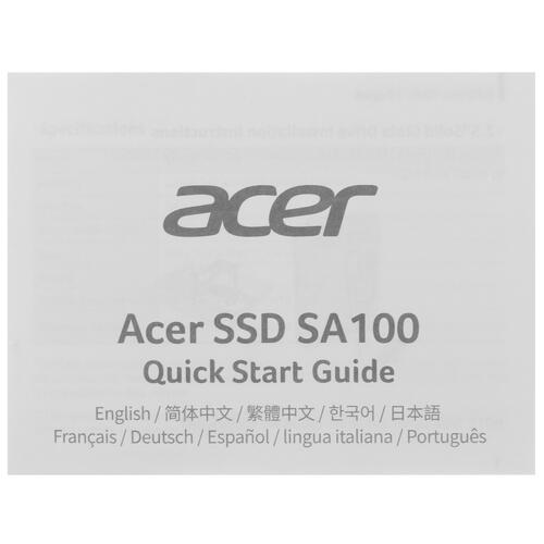 Купить 240 гб 2.5" sata накопитель acer sa100 [bl.9bwwa.102]