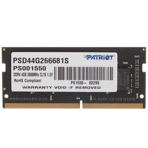 Оперативная память SODIMM Patriot Signature Line [PSD44G266681S] 4 ГБ