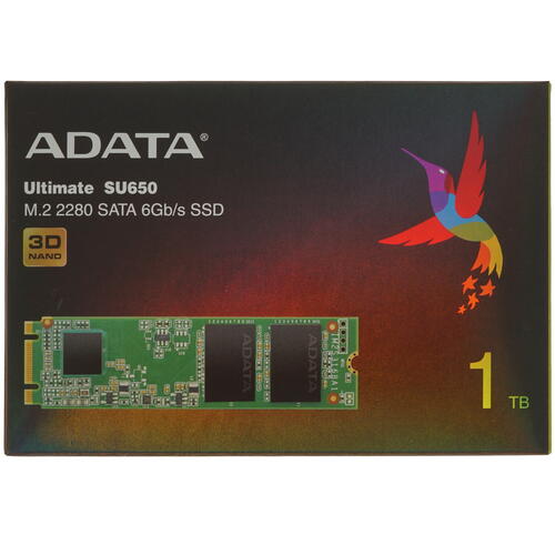 Купить 1000 гб ssd m.2 накопитель adata ultimate su650 [asu650ns38-1tt-c]