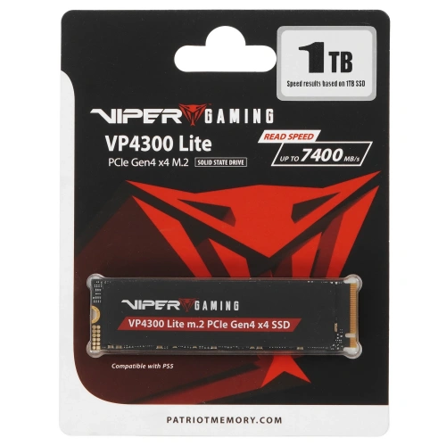 Купить 1000 гб ssd m.2 накопитель patriot viper vp4300 lite [vp4300l1tbm28h]