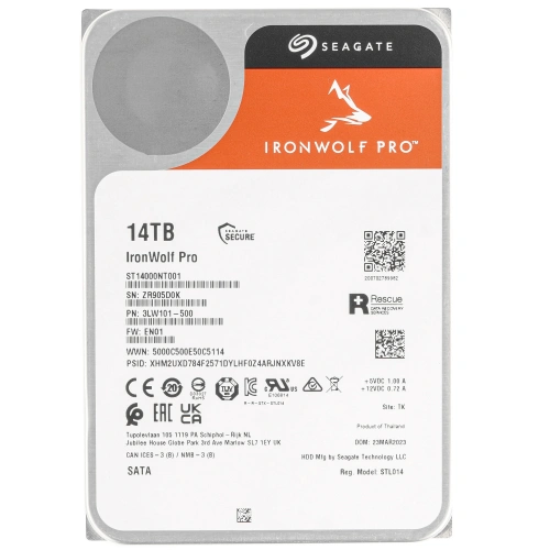 Купить 14 тб жесткий диск seagate ironwolf pro [st14000nt001]