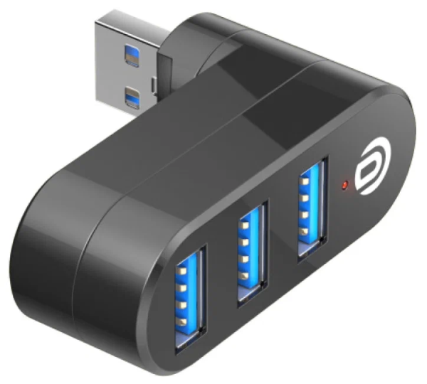 Хаб разветвитель на 3 USB подключение USB вращающийся коннектор Dream A6
