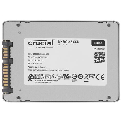 Купить 2000 гб 2.5" sata накопитель crucial mx500 [ct2000mx500ssd1]