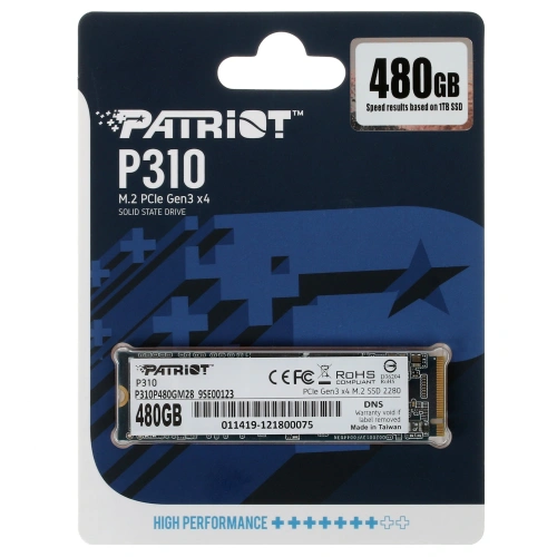 Купить 480 гб m.2 nvme накопитель patriot p310 [p310p480gm28]