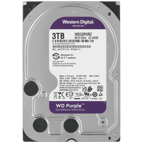 Купить 3 тб жесткий диск wd purple [wd33purz]