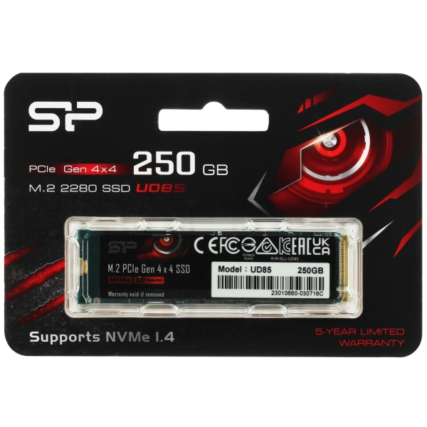 Купить 250 гб m.2 nvme накопитель silicon power ud85 [sp250gbp44ud8505]
