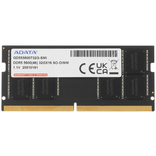 Купить оперативная память sodimm adata gold [gd5s5600732g-smi] 32 гб