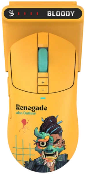 Купить мышь беспроводная/проводная a4tech bloody r72 ultra duo renegade [r72 ultra duo renegade yellow] желтый