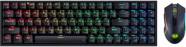 Купить клавиатура+мышь беспроводная   redragon s136 черный