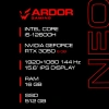 Купить 15.6" ноутбук ardor gaming neo n15-i5nd401 черный