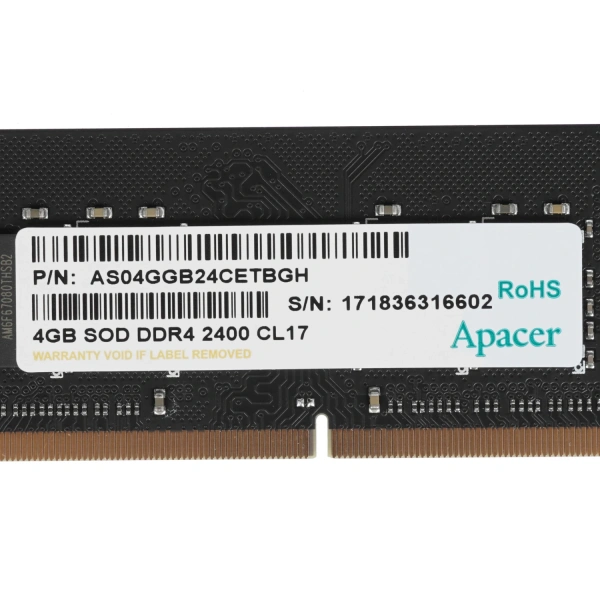 Купить оперативная память sodimm apacer [es.04g2t.kfh] 4 гб