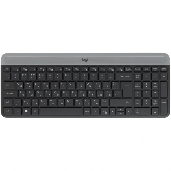 Купить клавиатура+мышь беспроводная   logitech slim wireless desktop mk470 черный