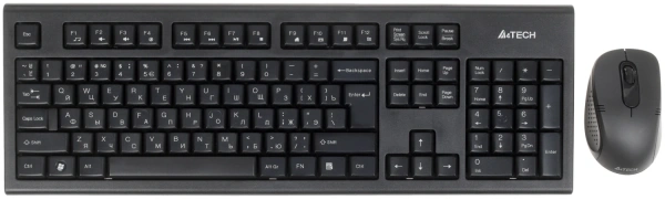 Купить клавиатура+мышь беспроводная   a4tech 7100n wireless черный