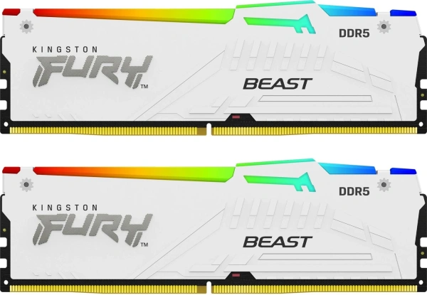 Купить оперативная память kingston fury beast white rgb [kf552c40bwak2-32] 32 гб