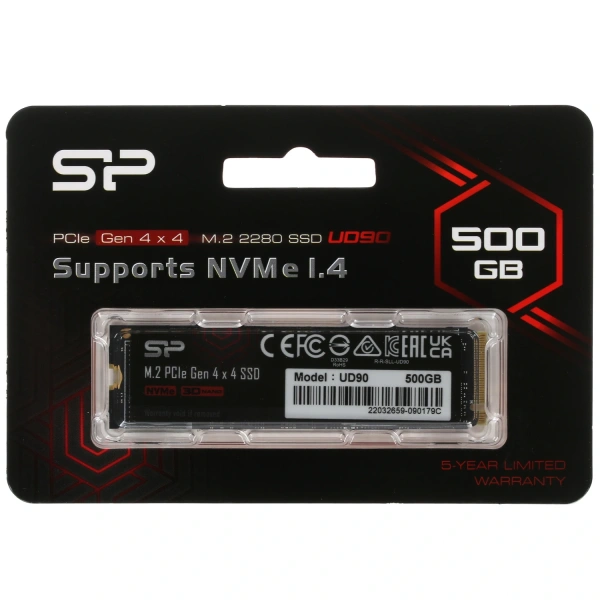 Купить 500 гб m.2 nvme накопитель silicon power ud90 [sp500gbp44ud9005]